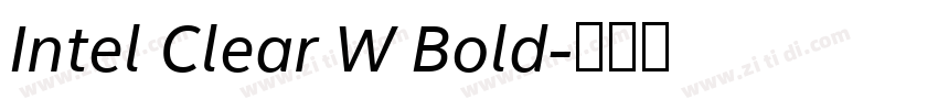 Intel Clear W Bold字体转换